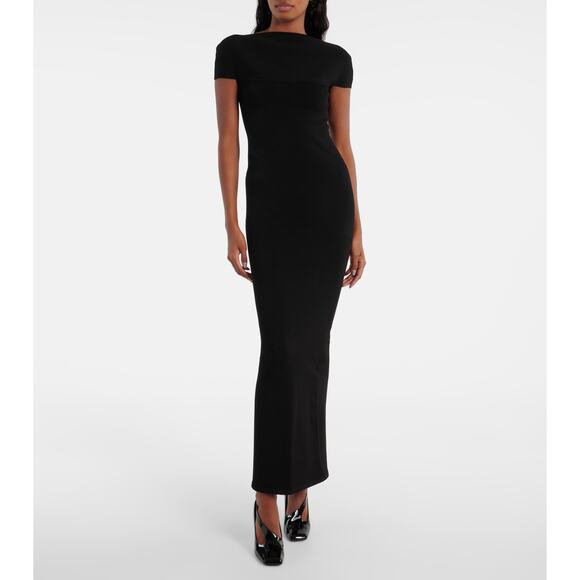 Khaite Basile Jersey Maxi Dress in Black XS - Picture 1 of 9